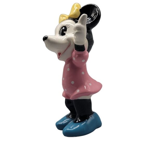 Disney Japan Minnie Mouse Figurine 4" Ceramic Handmade Handpainted Collectible - Picture 10 of 16